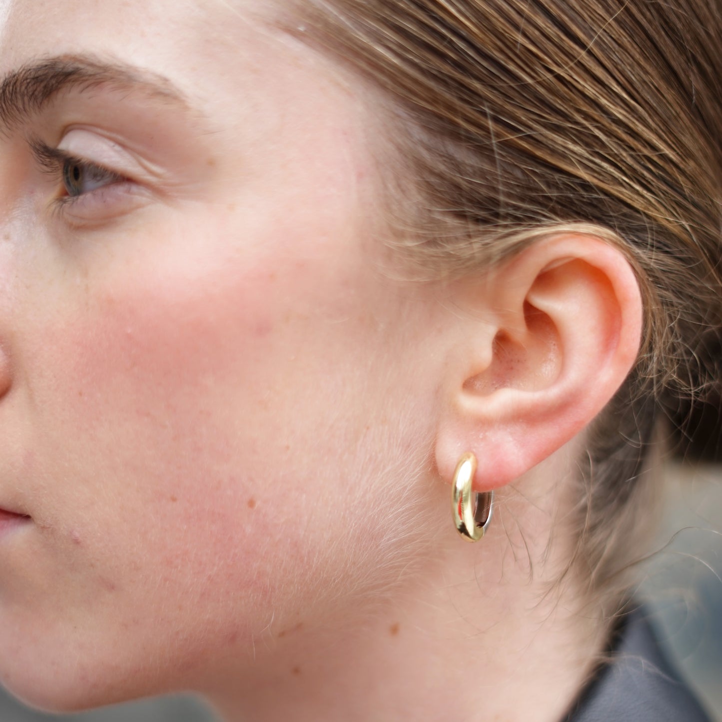 Duo Hoops Two-Tone Hoop Earring