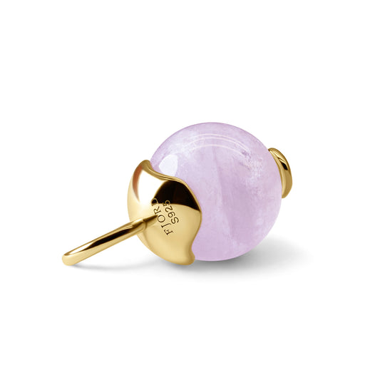 Single Signature Lavender Amethyst Charm | 14K Gold Vermeil over Sterling Silver