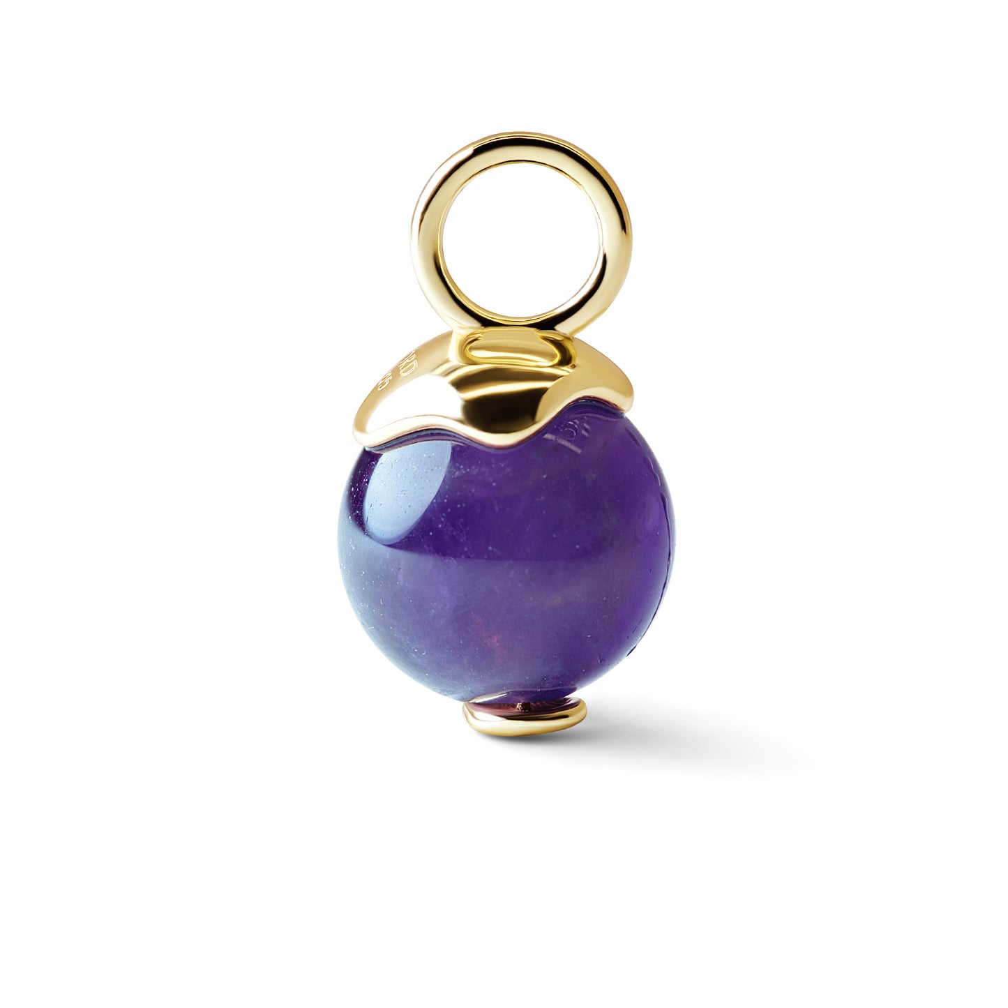 Single Signature Amethyst Charm | 14K Gold Vermeil over Sterling Silver