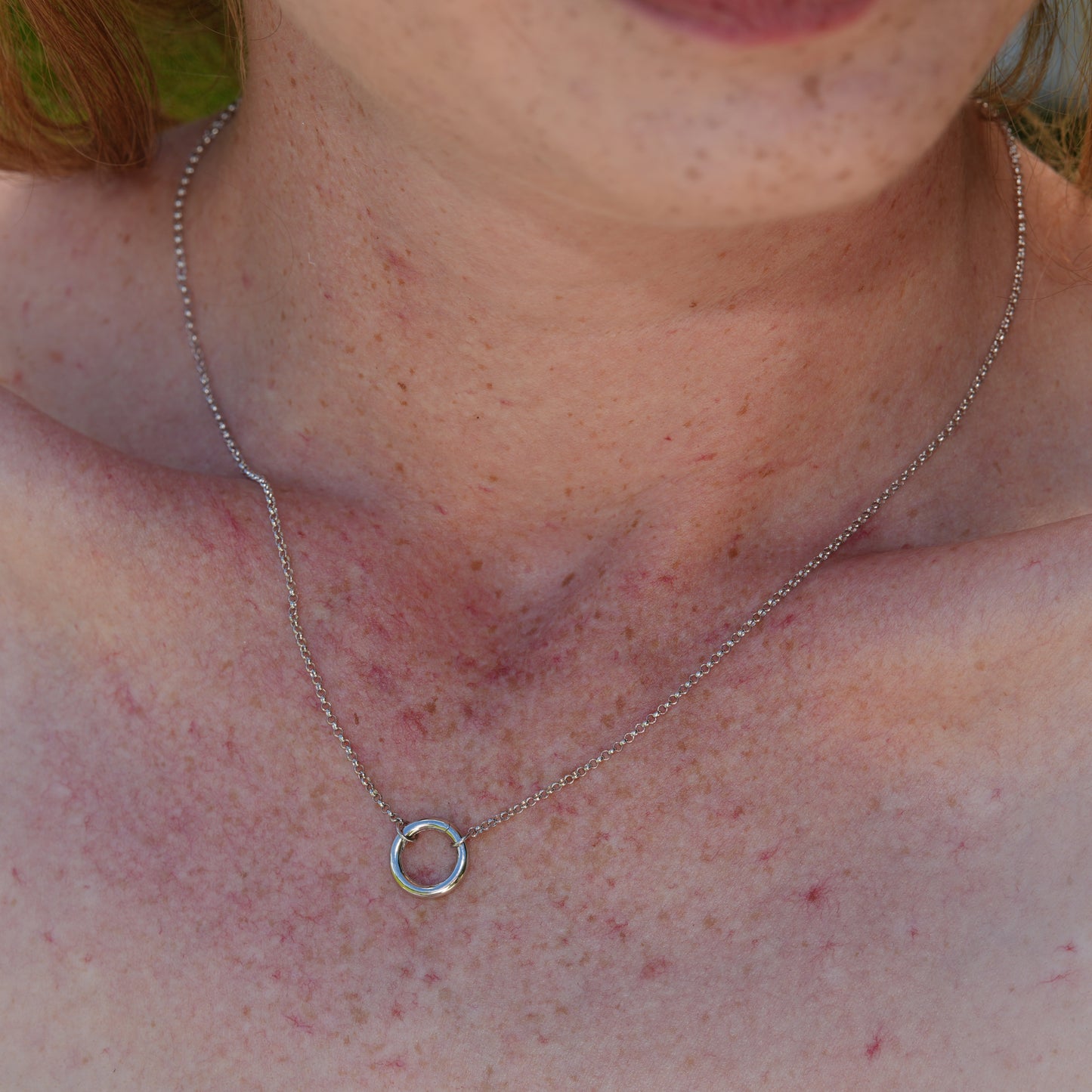 Baby Link Necklace | Rhodium-Plated Sterling Silver