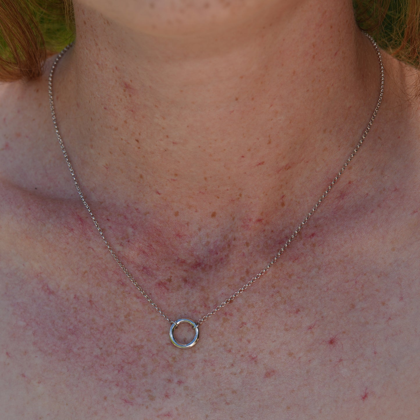 Baby Link Necklace | Rhodium-Plated Sterling Silver