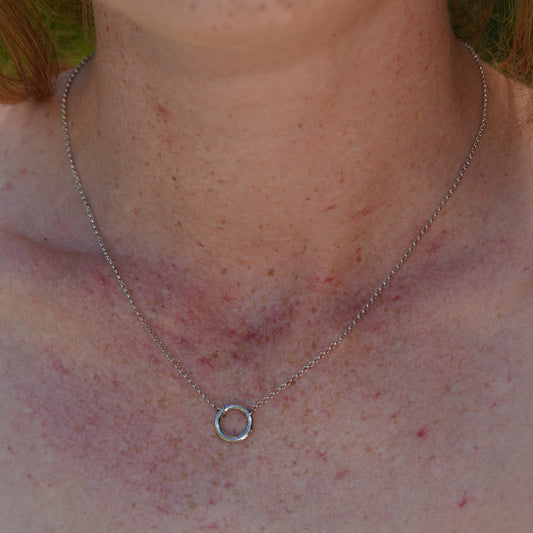 Baby Link Necklace | Rhodium-Plated Sterling Silver
