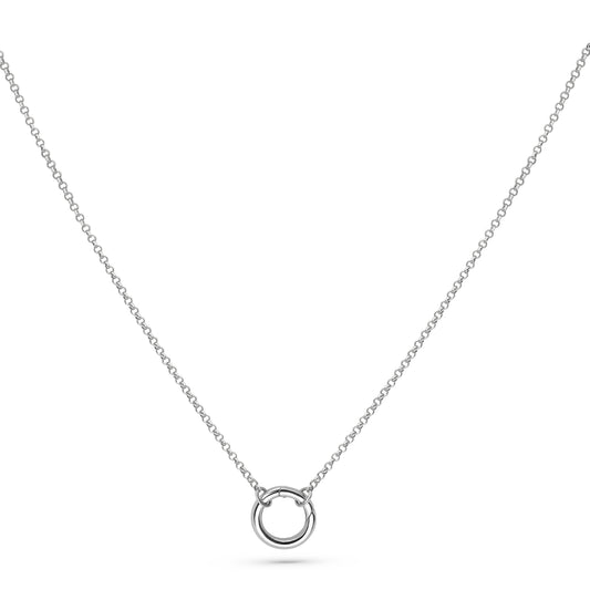Baby Link Necklace | Rhodium-Plated Sterling Silver