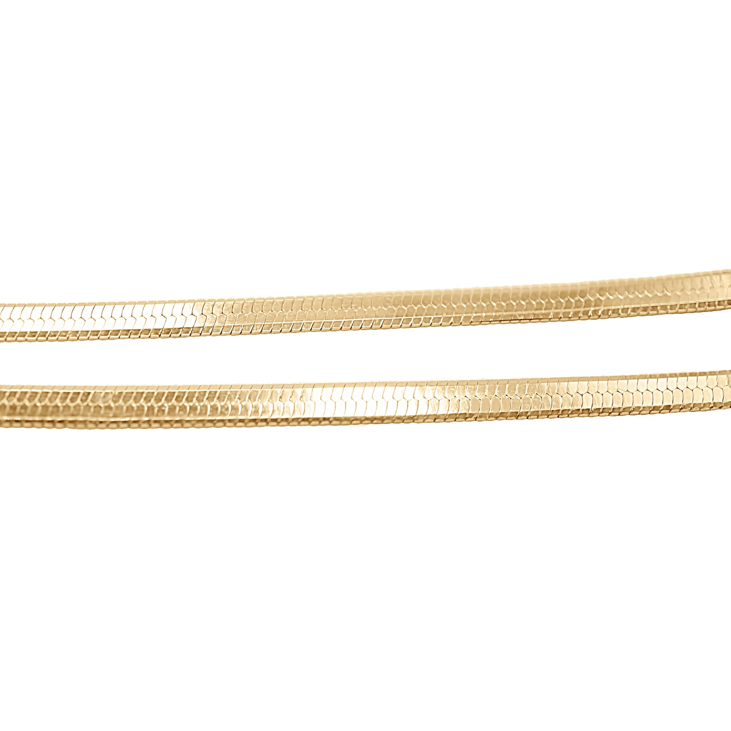 Classic Herringbone Chain | Modular Necklace with Thick 14K Gold Plating over Sterling Silver