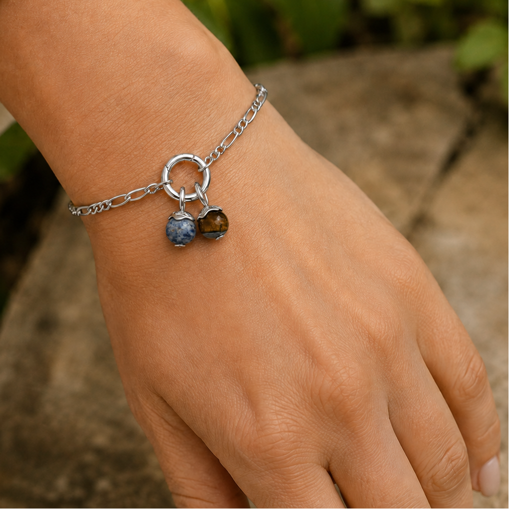 Confidence_Figaro_Chain_Bracelet_Set_Silver