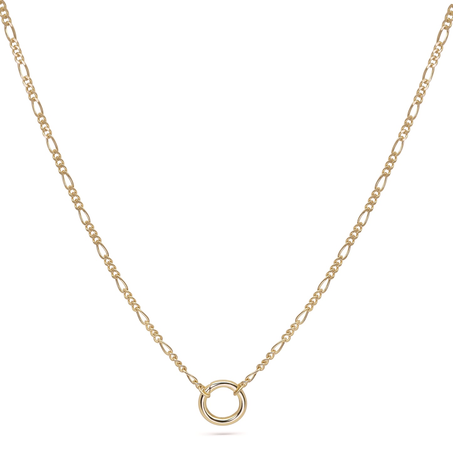 Figaro Chain Necklace 14K Gold Vermeil over Sterling Silver