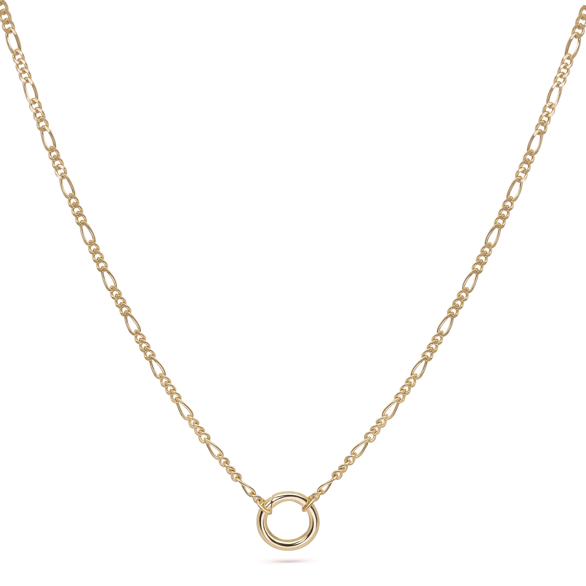 Figaro Chain Necklace 14K Gold Vermeil over Sterling Silver