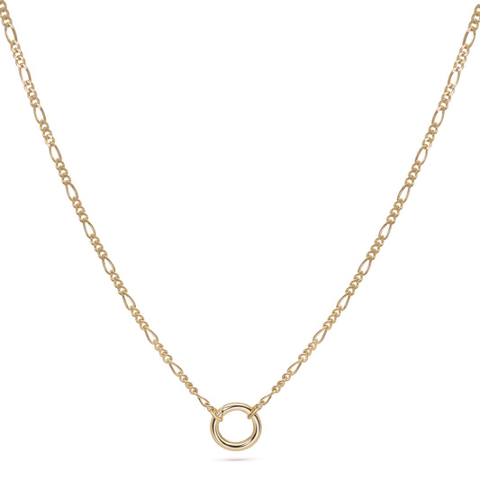 Figaro Chain Necklace 14K Gold Vermeil over Sterling Silver