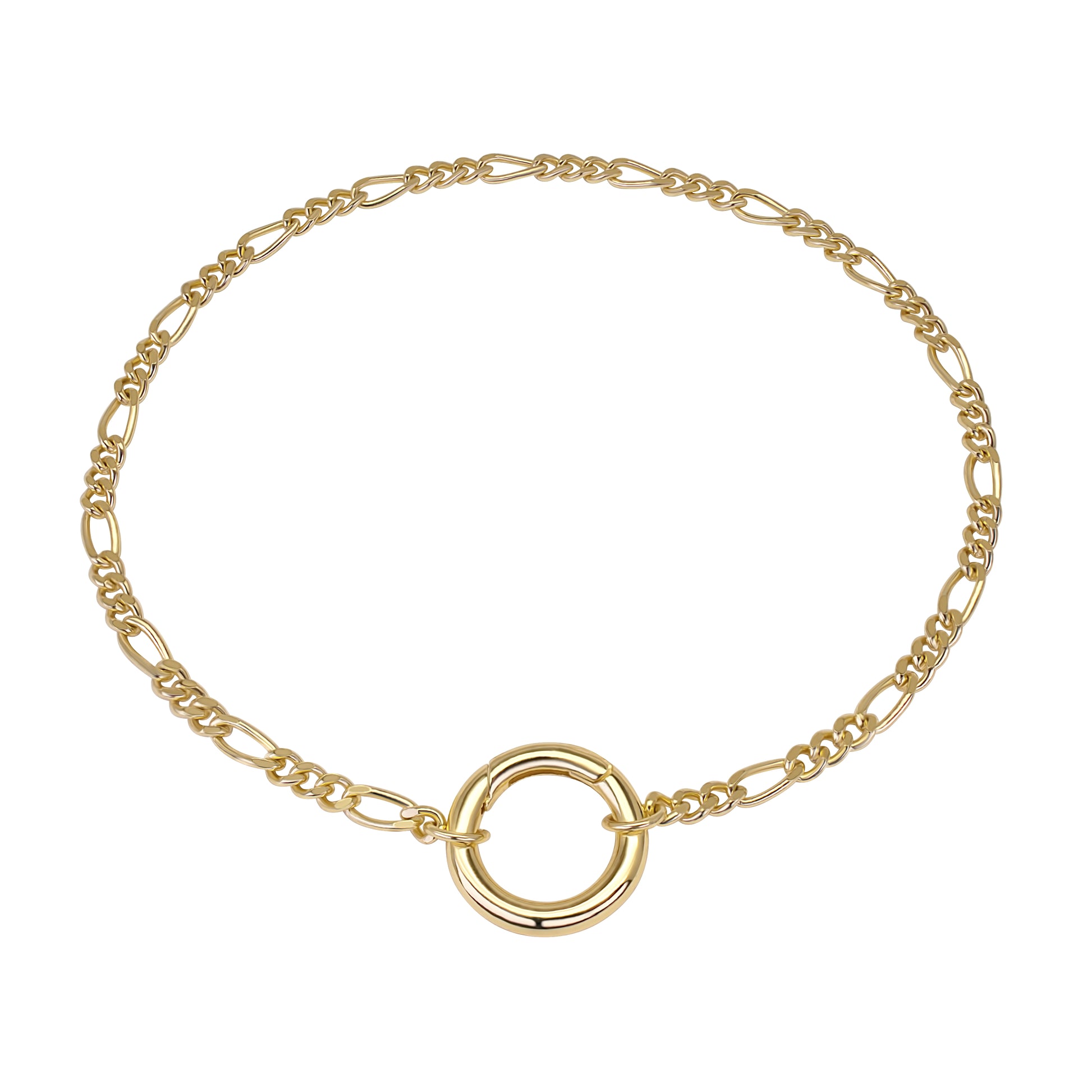 Figaro Chain Bracelet 14K Gold Vermeil over Sterling Silver