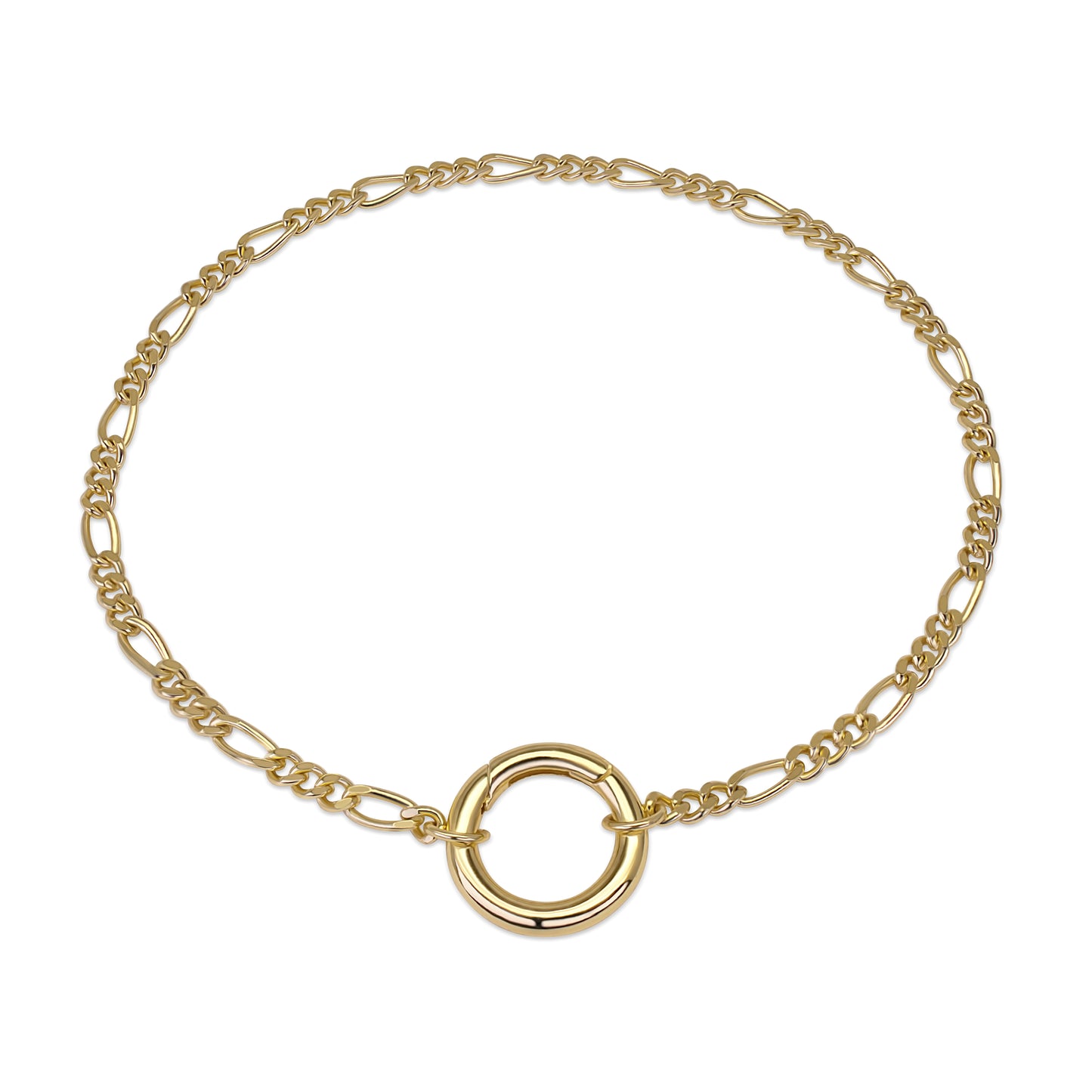 Figaro Chain Bracelet 14K Gold Vermeil over Sterling Silver