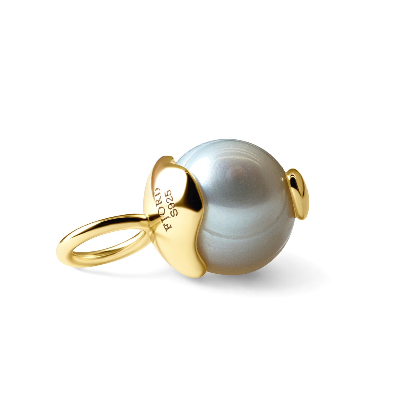 Single Signature Freshwater Potato Pearl Charm | 14K Gold Vermeil over Sterling Silver