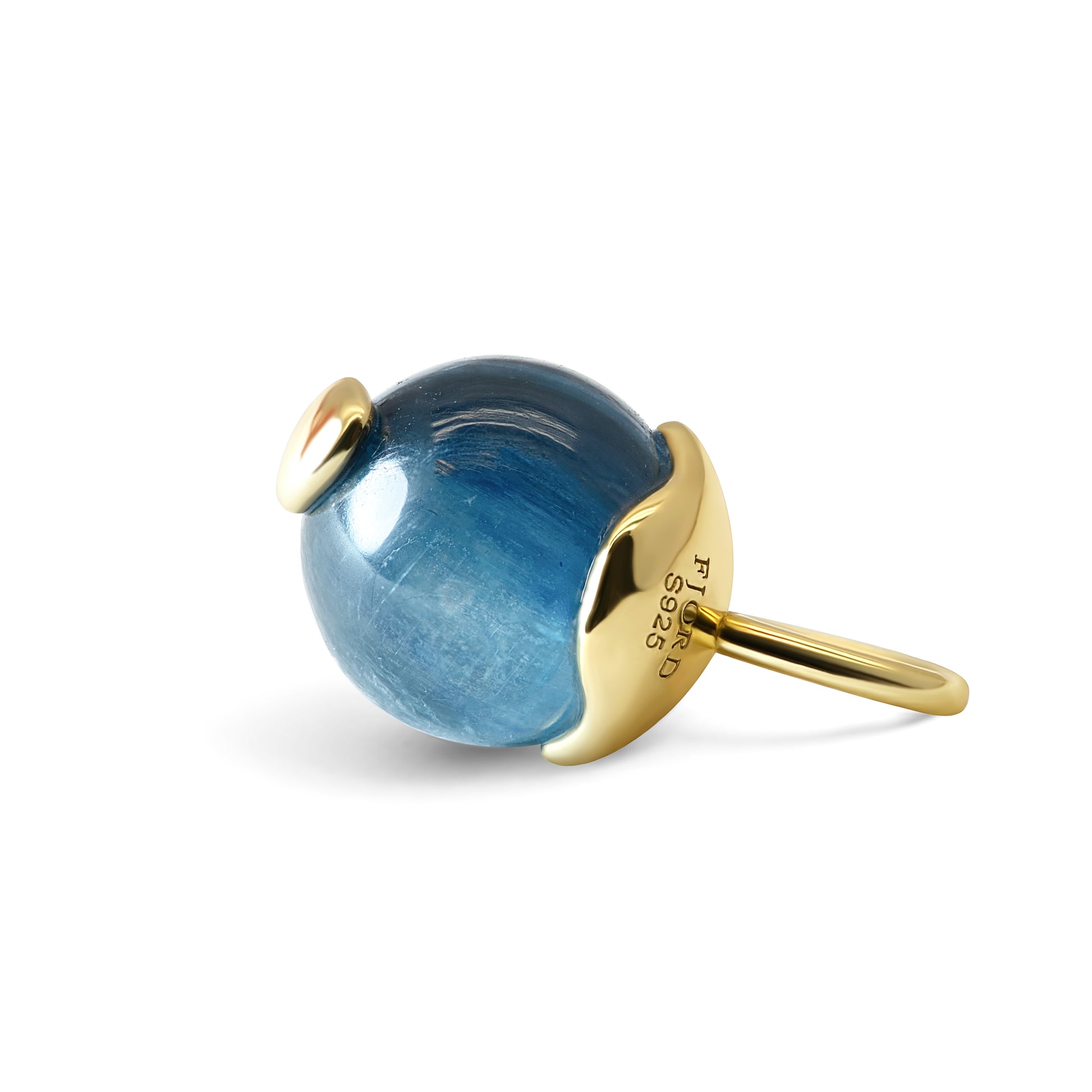 Single Signature Kyanite Charm | 14K Gold Vermeil over Sterling Silver