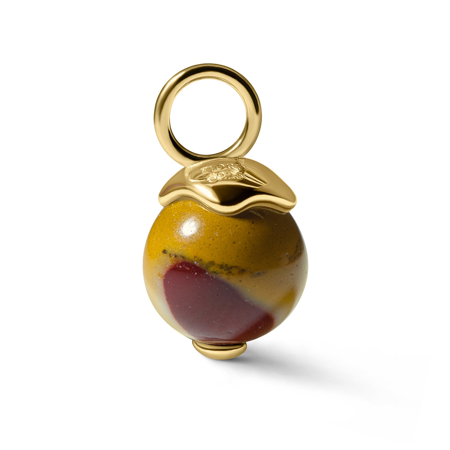 Single Signature Mookaite Charm | 14K Gold Vermeil over Sterling Silver