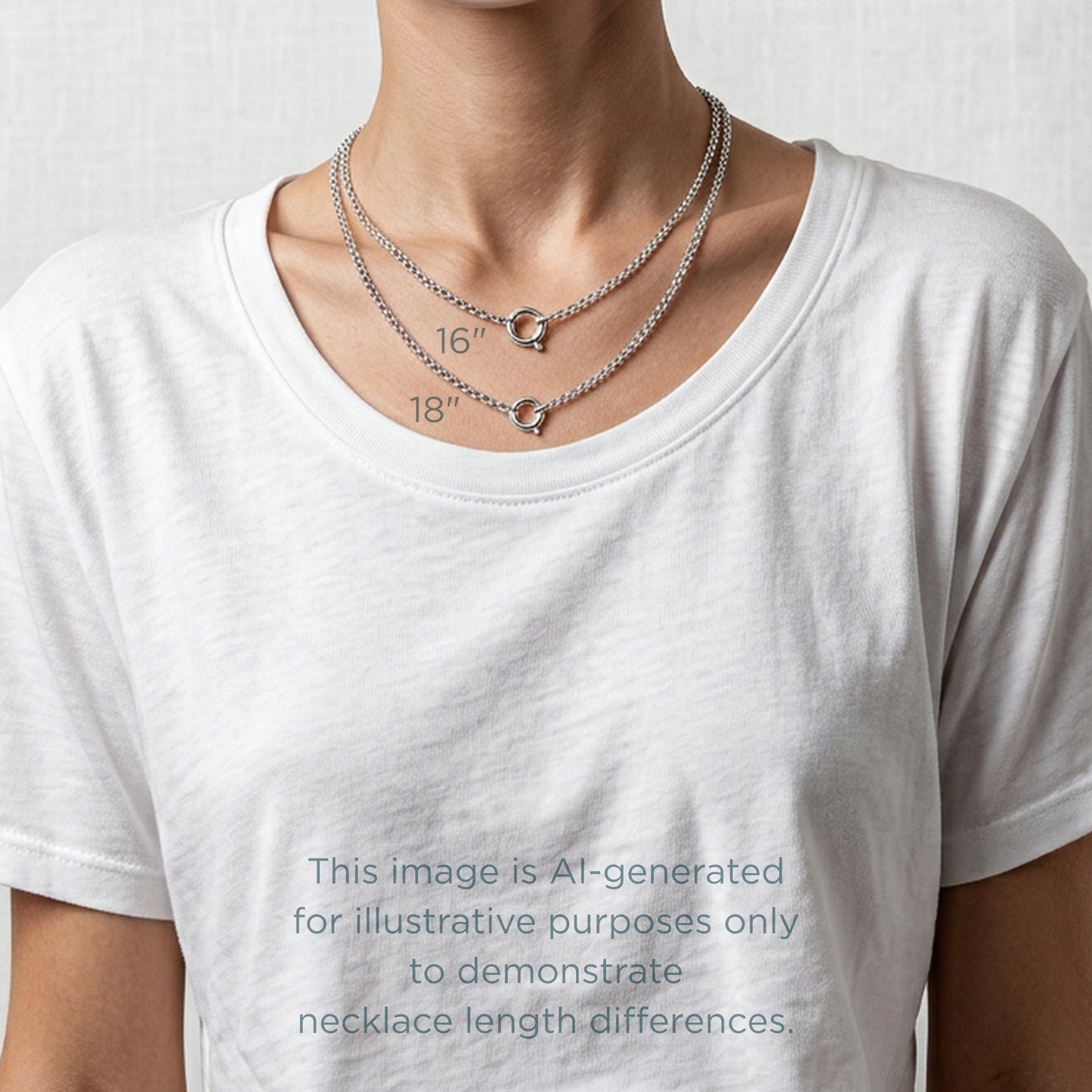 Rope Chain Necklace | Rhodium-Plated Sterling Silver
