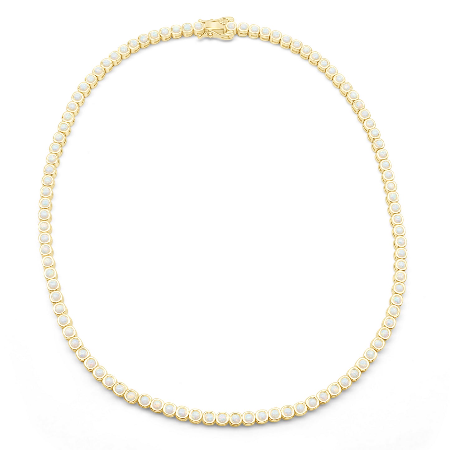 Opal Flow Necklace | Lab-Created Opal in 14K Gold Vermeil over Sterling Silver