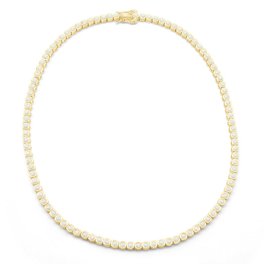 Opal Flow Necklace | Lab-Created Opal in 14K Gold Vermeil over Sterling Silver