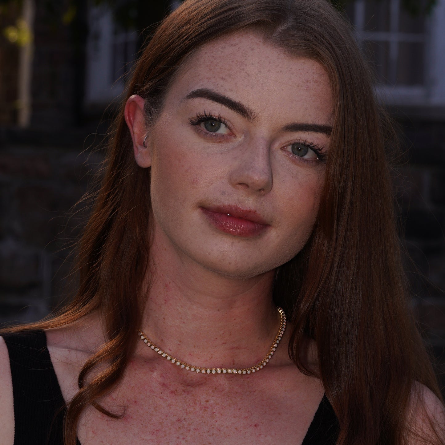 Opal Flow Necklace | Lab-Created Opal in 14K Gold Vermeil over Sterling Silver