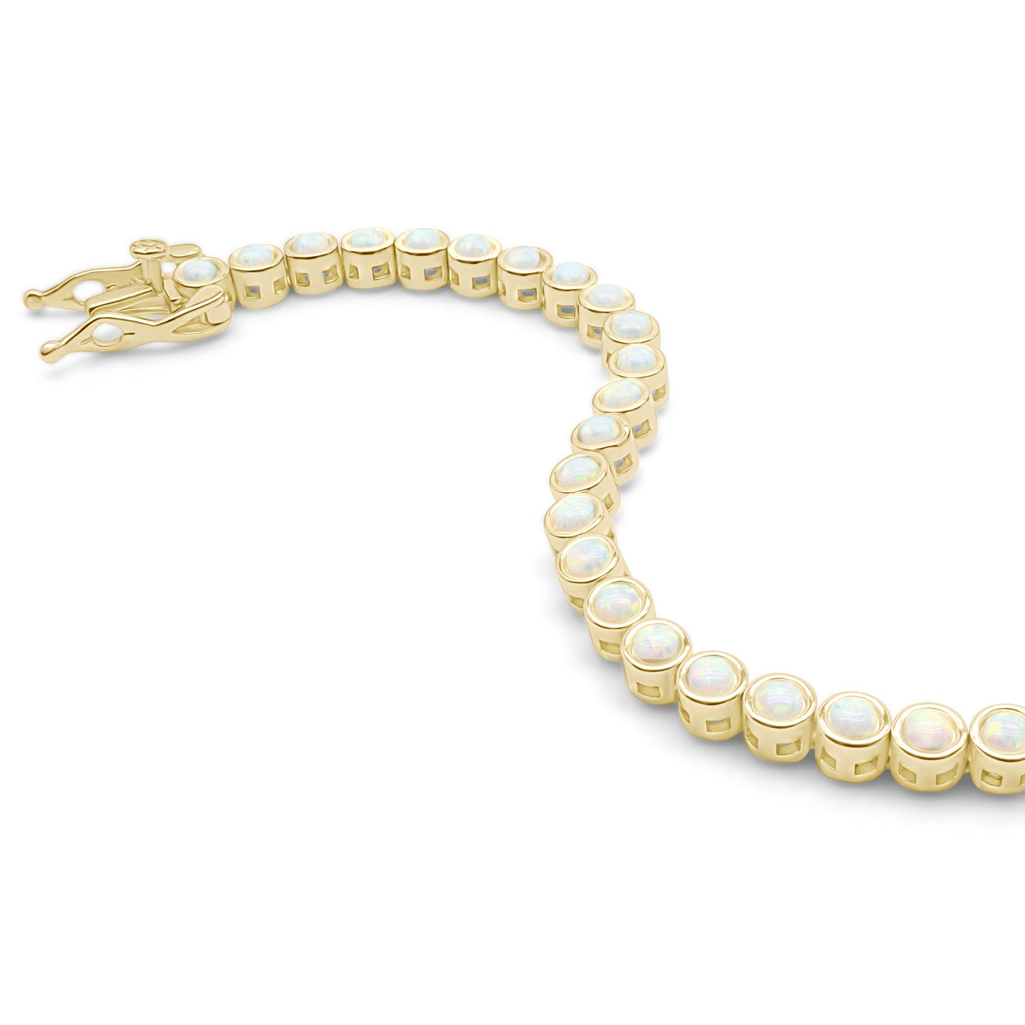 Opal Tennis Bracelet | Lab-Created Opal in 14K Gold Vermeil over Sterling Silver