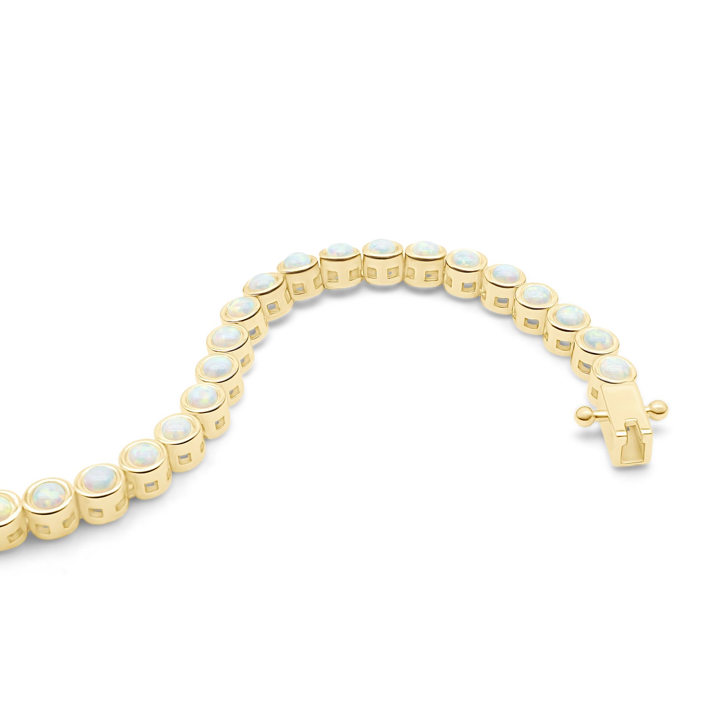 Opal Tennis Bracelet | Lab-Created Opal in 14K Gold Vermeil over Sterling Silver