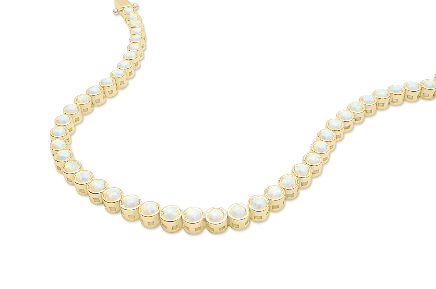 Opal Tennis Bracelet | Lab-Created Opal in 14K Gold Vermeil over Sterling Silver