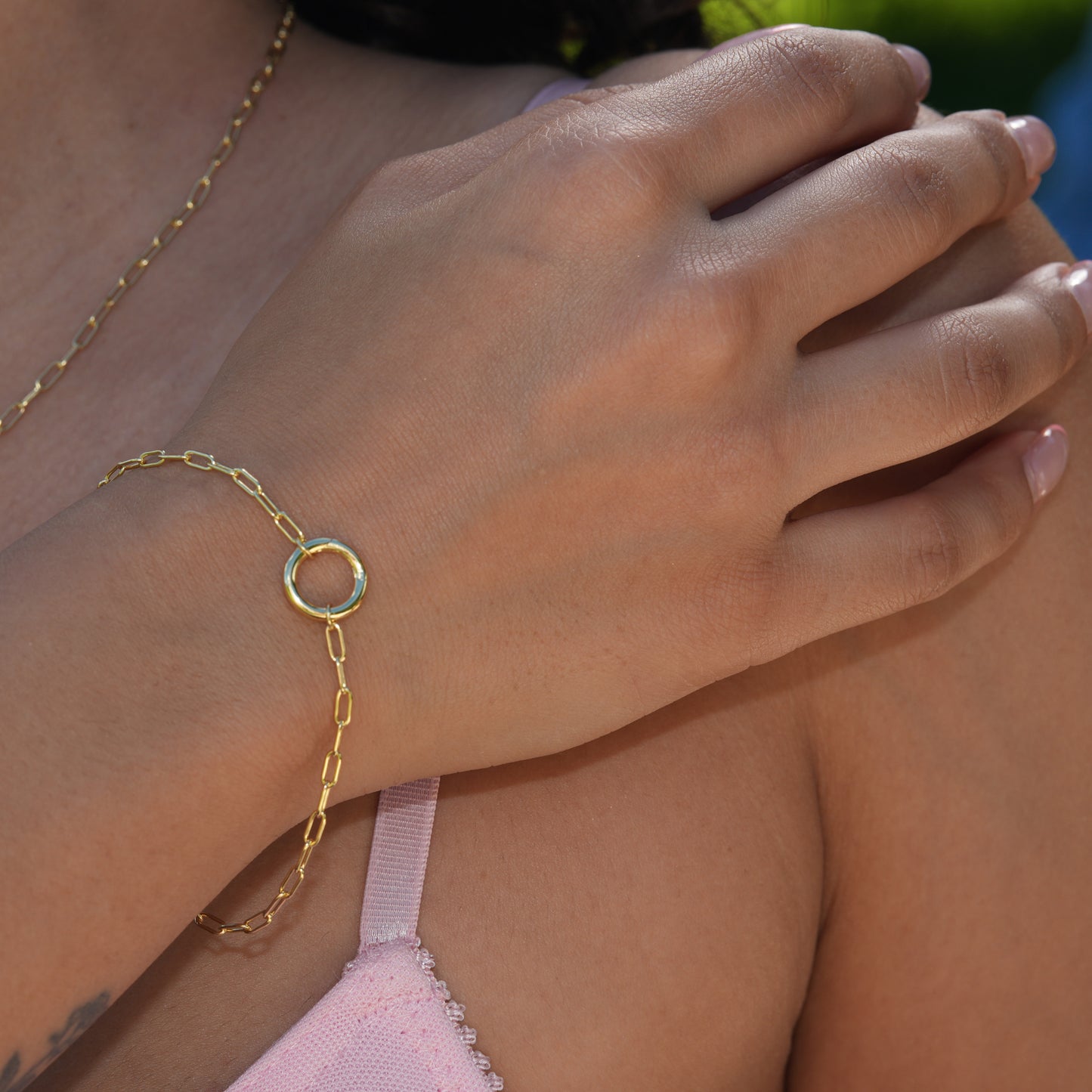 Paperclip Link Bracelet 14K Gold Vermeil over Sterling Silver