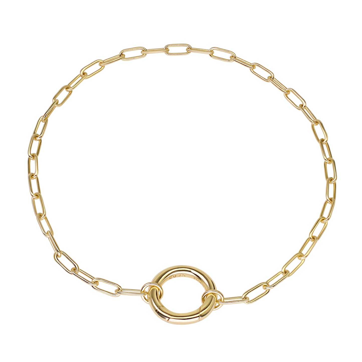 Paperclip Link Bracelet 14K Gold Vermeil over Sterling Silver