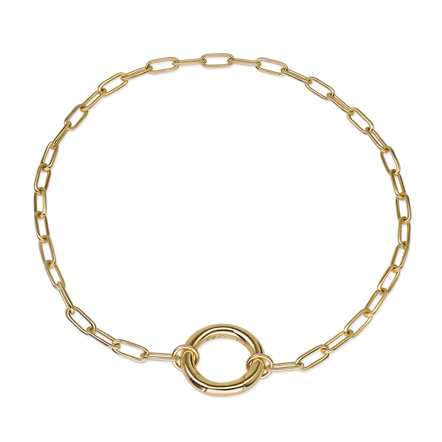 Paperclip Link Bracelet 14K Gold Vermeil over Sterling Silver