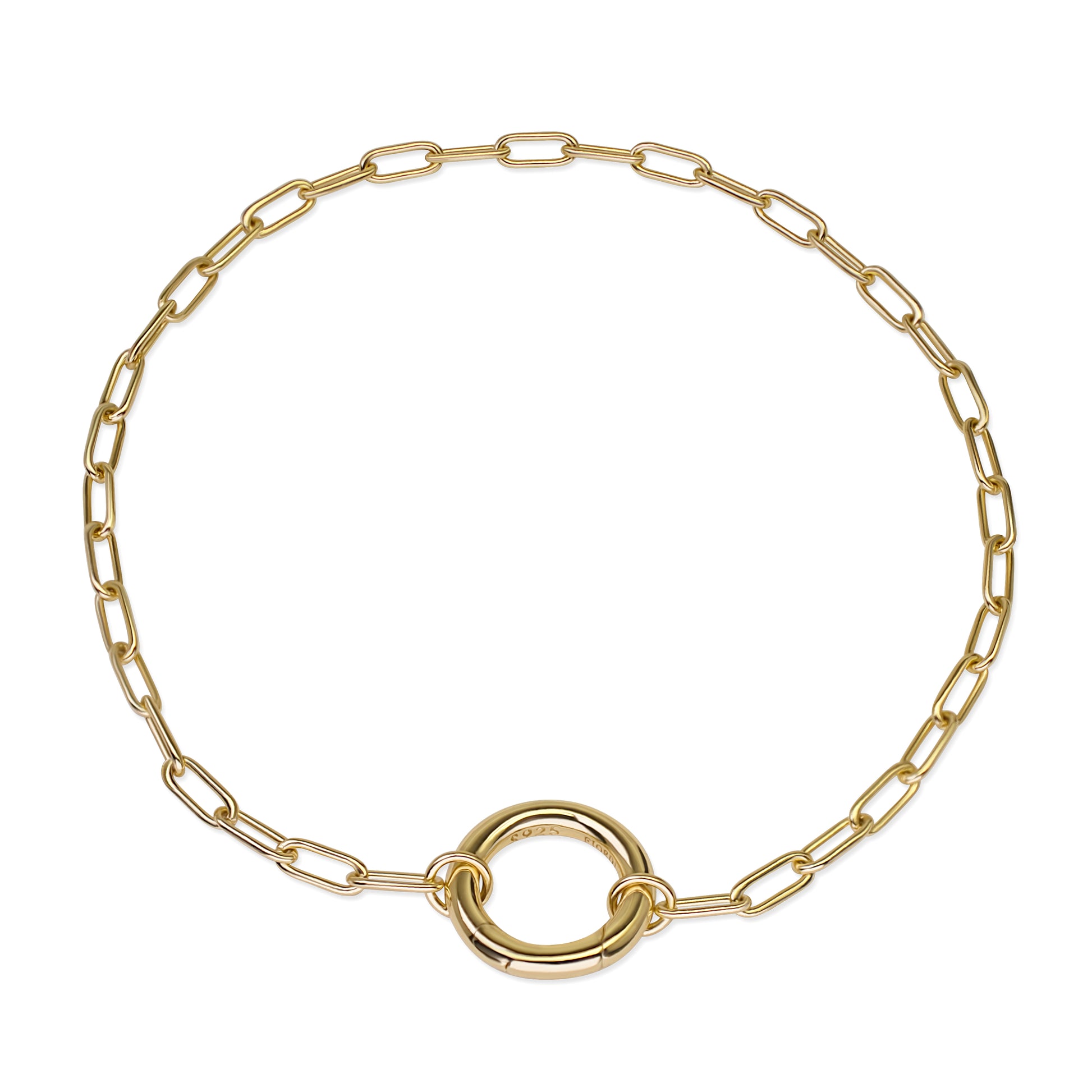Paperclip Link Bracelet 14K Gold Vermeil over Sterling Silver