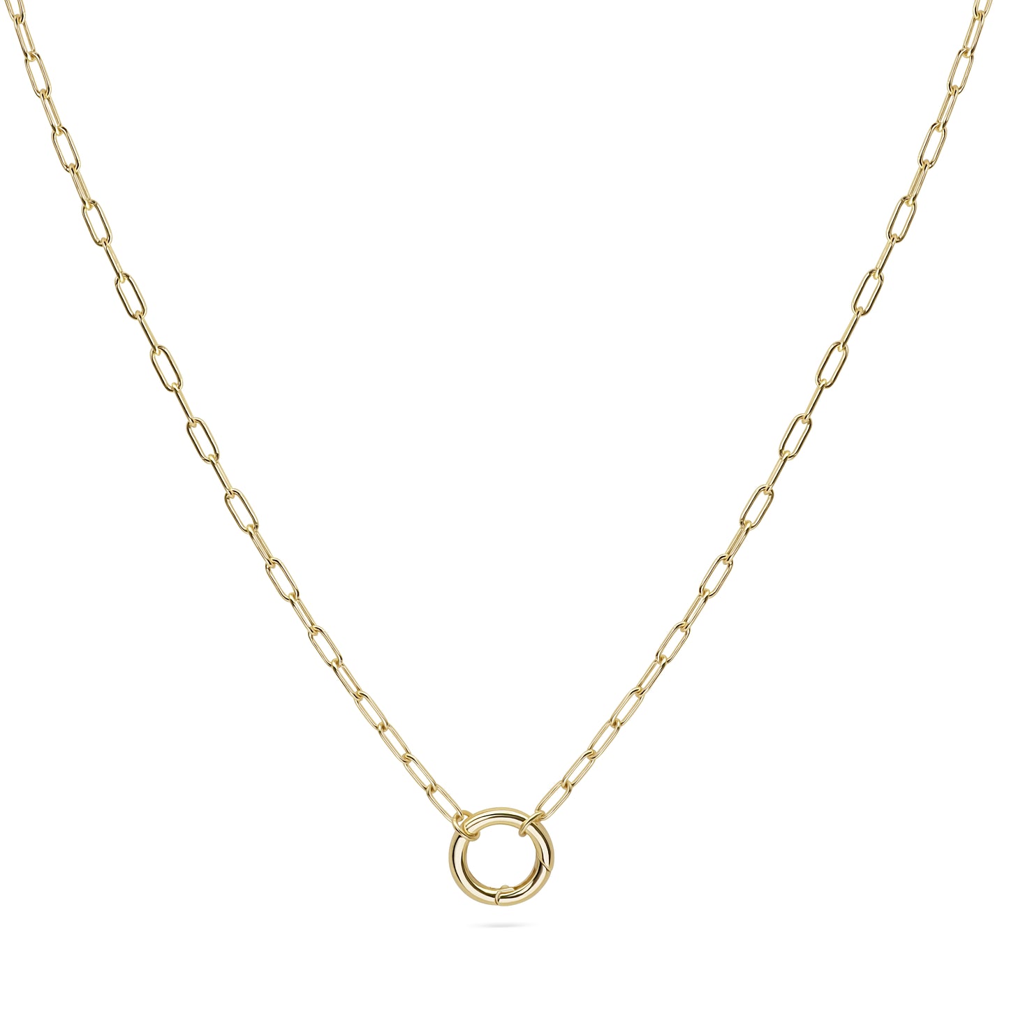 Paperclip Link Necklace 14K Gold Vermeil over Sterling Silver