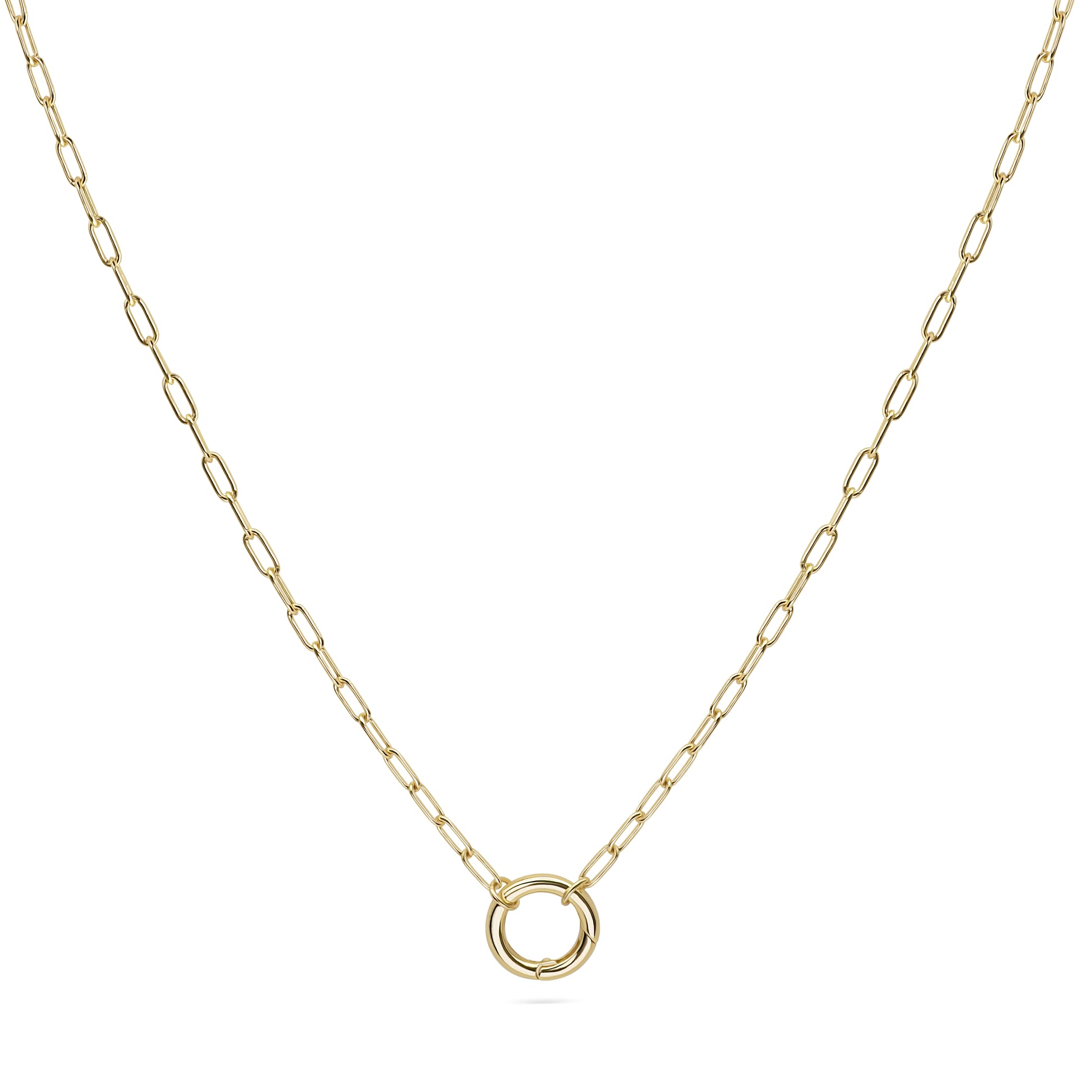 Paperclip Link Necklace 14K Gold Vermeil over Sterling Silver