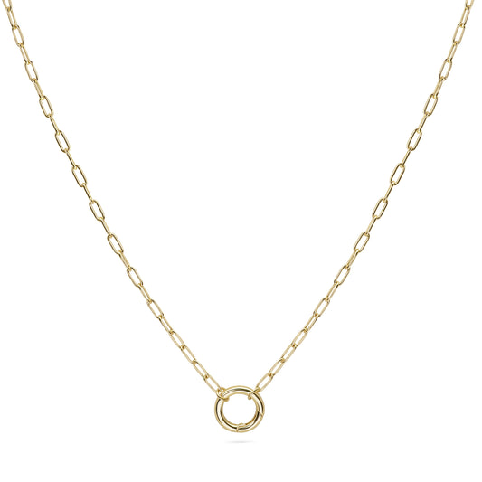 Paperclip Link Necklace 14K Gold Vermeil over Sterling Silver