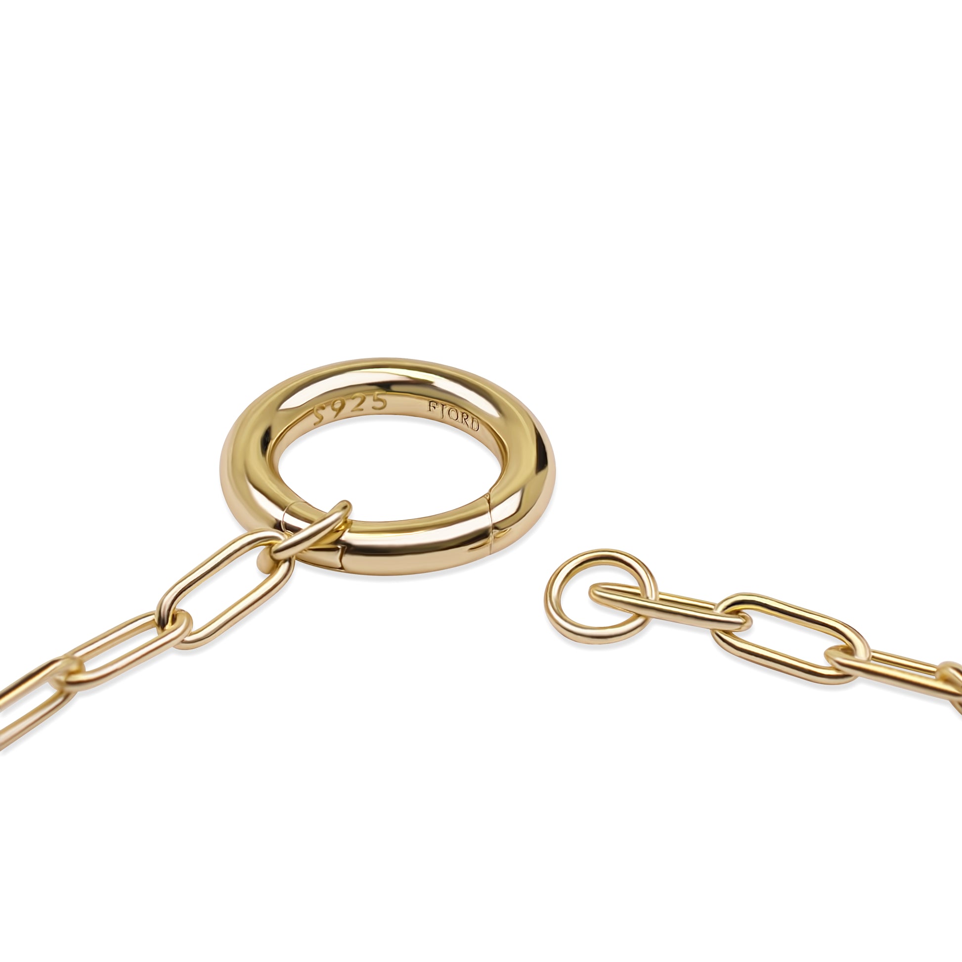 Paperclip Link Clasp Details 14K Gold Vermeil