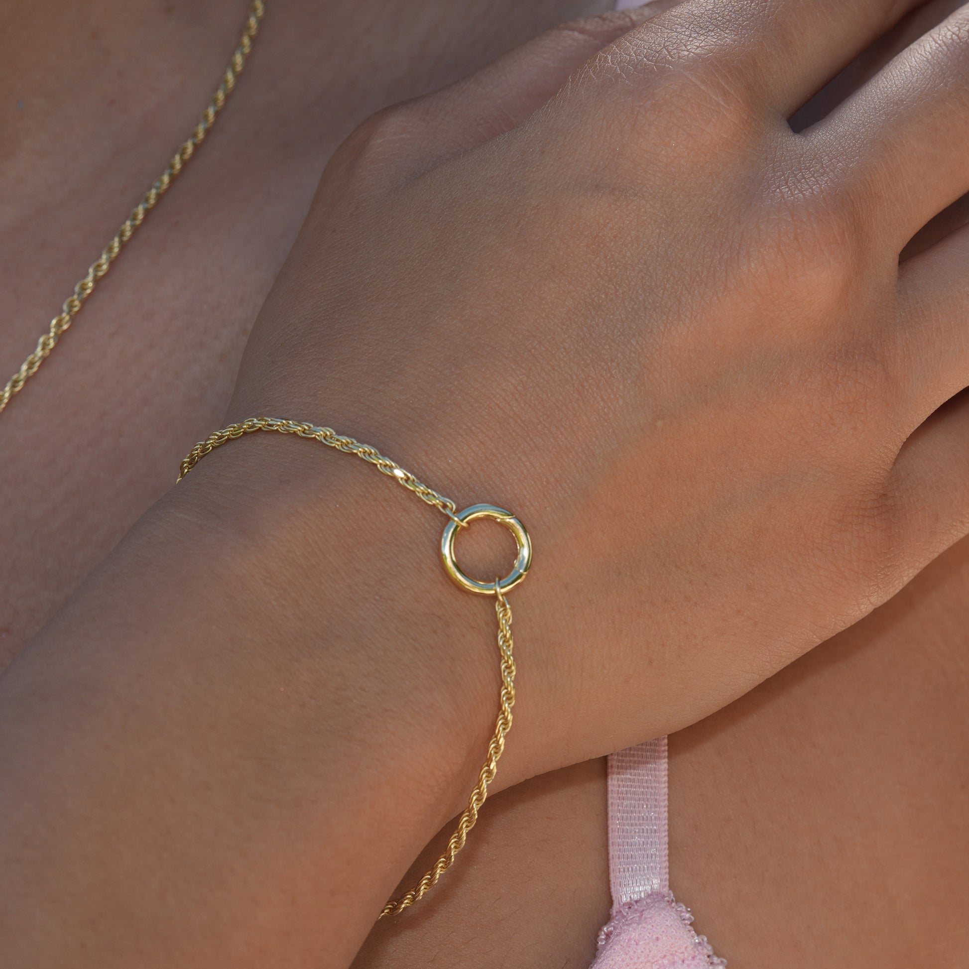 Rope Chain Bracelet 14K Gold Vermeil over Sterling Silver