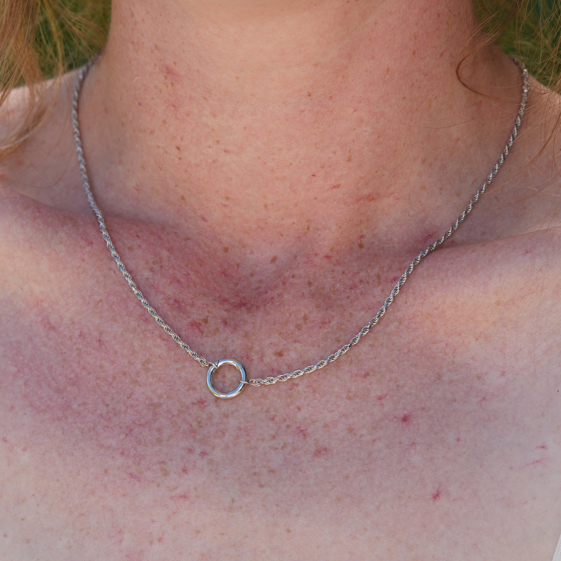 Rope Chain Necklace Rhodium