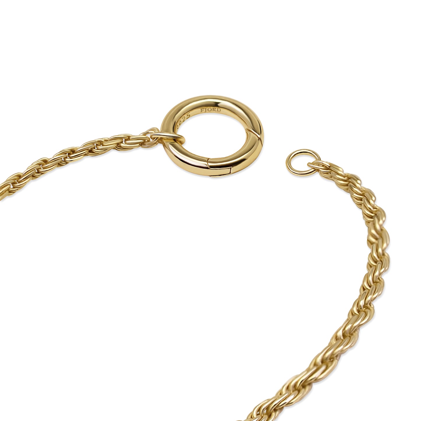 Rope Chain Clasp Details - 14K Gold Vermeil over Sterling Silver