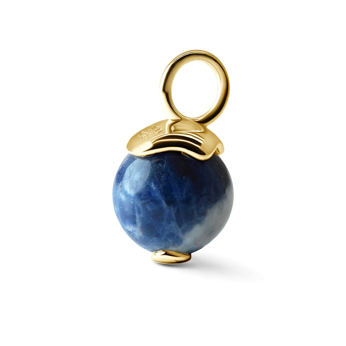 Single Signature Sodalite Charm | 14K Gold Vermeil over Sterling Silver